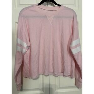 Hollister Must Have Collection Pink Waffle Crop Top Size Medium